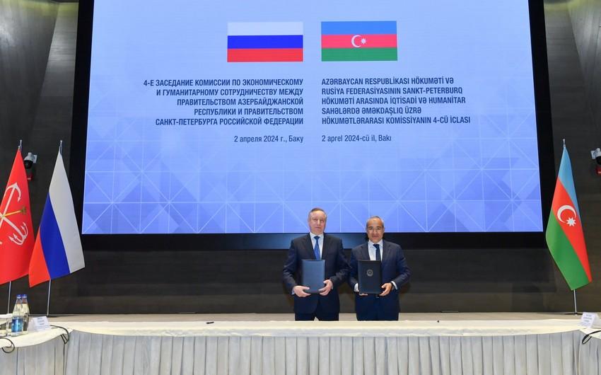 Azərbaycan-Sankt-Peterburq Hökumətlərarası Komissiyasının 4-cü iclası OLDU