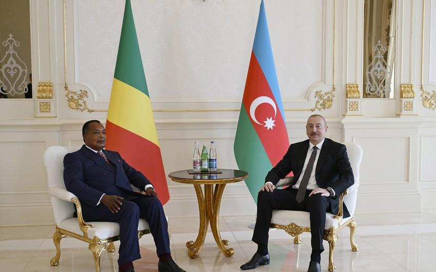 Azərbaycan və Konqo prezidentlərinin təkbətək görüşü BAŞLADI - YENİLƏNDİ - FOTO