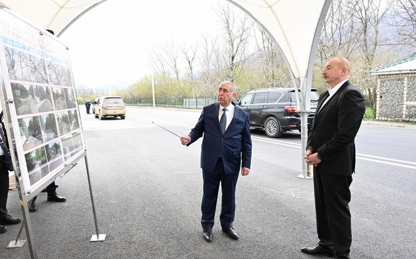 Prezident avtomobil yolunun açılışında İŞTİRAK ETDİ - FOTO