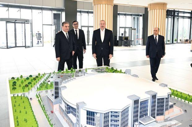 Prezident Gəncə İdman Sarayının açılışında İŞTİRAK ETDİ - YENİLƏNİB + FOTOLAR