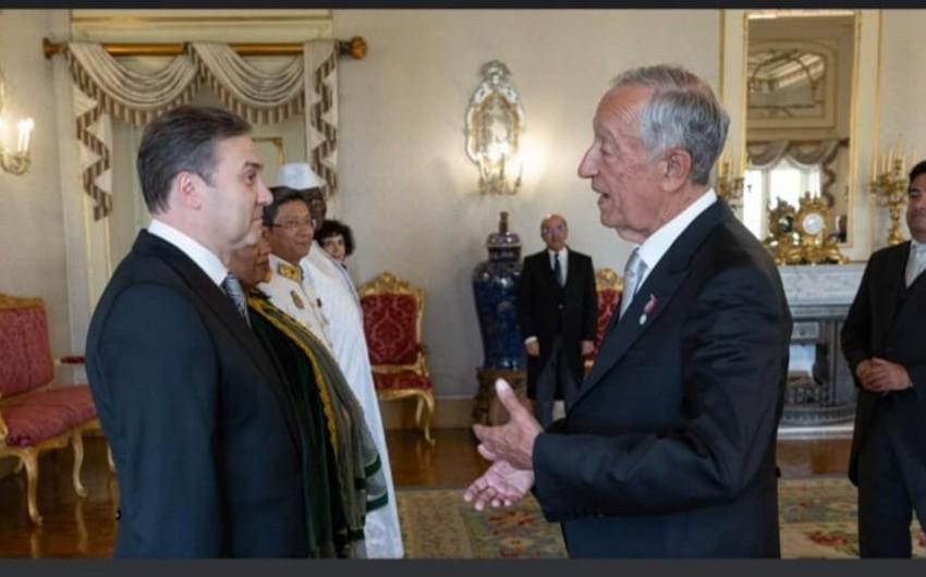 Azərbaycan səfiri etimadnaməsini Portuqaliya Prezidentinə TƏQDİM ETDİ - FOTO