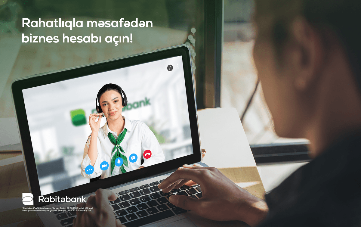 Rabitəbank müştəriləri biznes hesablarını banka gəlmədən aça bilərlər!