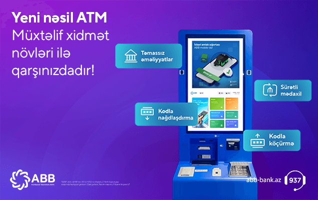 ABB-nin ATM-lərində YENİLİK!