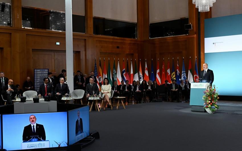 Prezident XV Petersberq İqlim Dialoqunun Yüksək Səviyyəli Seqmentində ÇIXIŞ ETDİ - FOTO - YENİLƏNDİ - 5