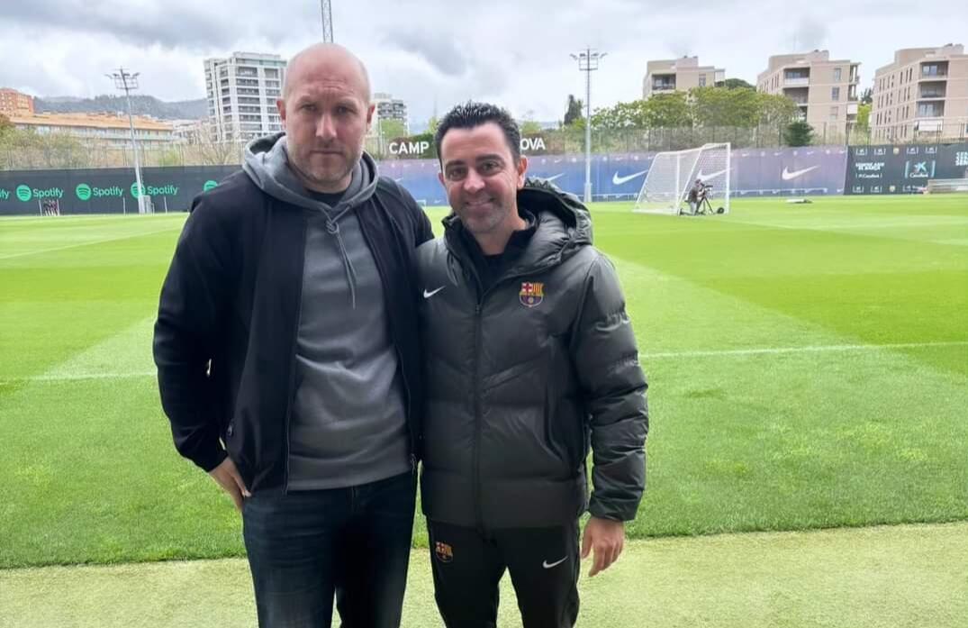 \"Sumqayıt\"ın baş məşqçisi Xavi ilə görüşdü