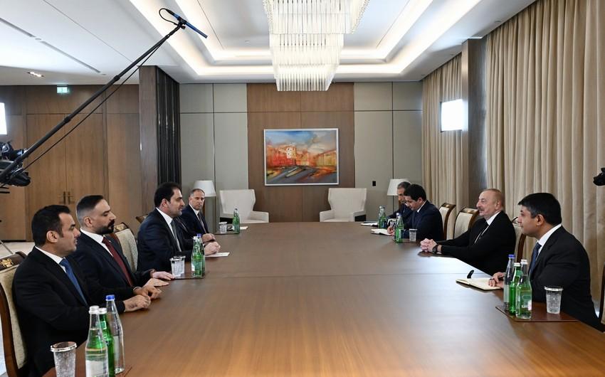 İlham Əliyev İraq Parlamentinin sədrini QƏBUL ETDİ - FOTO