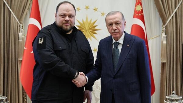 Ərdoğan Ukrayna Ali Radasının sədri ilə görüşdü