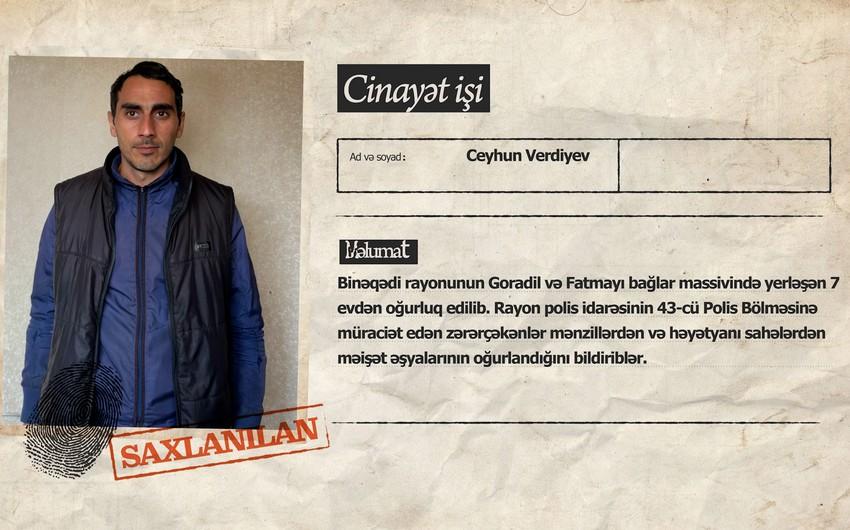 Bakıda usta işlədiyi evlərdən oğurluq etdiyi üçün SAXLANILDI