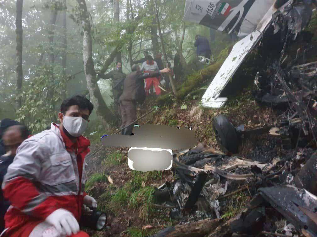 Helikopterin qalıqları tapıldı - FOTOLAR