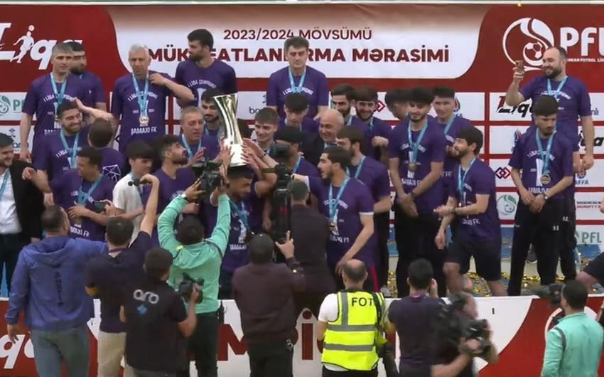 Azərbaycan I Liqasının qalibi mükafatlandırıldı