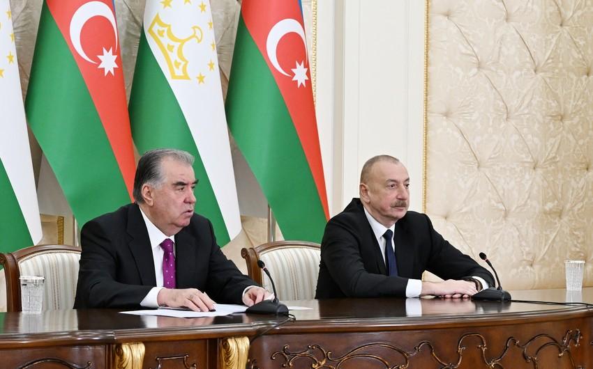 Tacikistan Prezidenti: \"Azərbaycanla təhlükəsizlik sahəsində səmərəli əməkdaşlığın səviyyəsindən razıyıq\"