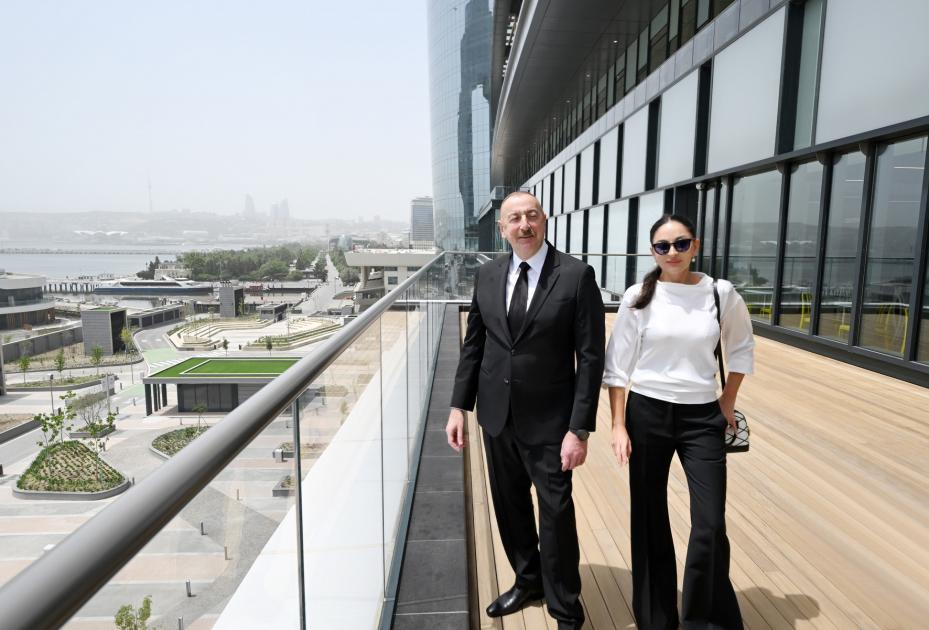 Prezidentlə xanımı “Crescent Mall”un açılışında iştirak ediblər - YENİLƏNDİ/FOTOLAR