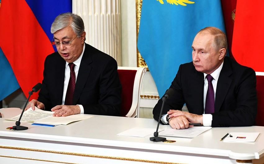 Putin ilə Tokayev enerji və logistika sahəsində əməkdaşlığı MÜZAKİRƏ ETDİLƏR