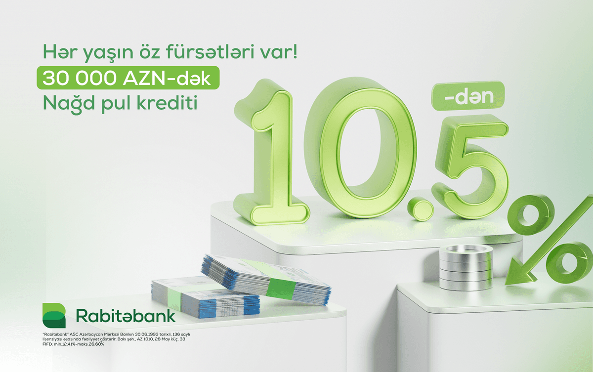 \"Rabitəbank\" nağd pul krediti üzrə faizləri aşağı saldı!