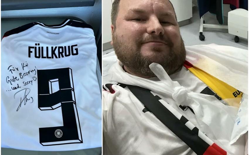 Almaniya millisinin hücumçusu qolunu sındırdığı azarkeşdən ÜZR İSTƏDİ