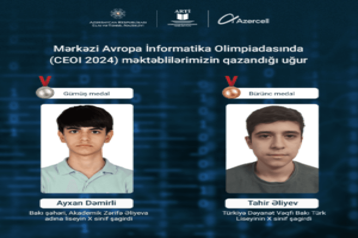 Mərkəzi Avropa İnformatika Olimpiadasında məktəblilərimiz UĞUR QAZANDI