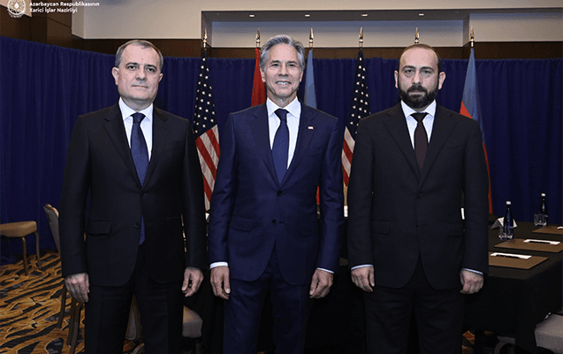 Vaşinqtonda üçtərəfli görüş başladı- FOTOLAR