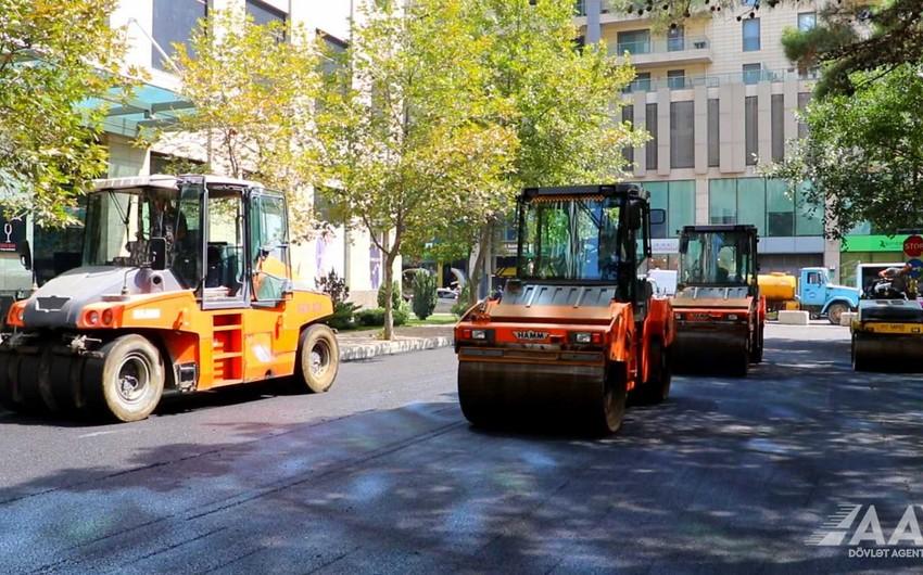 Bakının Zərifə Əliyeva küçəsində asfaltlanma işləri APARILIR Bakının Zərifə Əliyeva küçəsində asfaltlanma işləri APARILIR