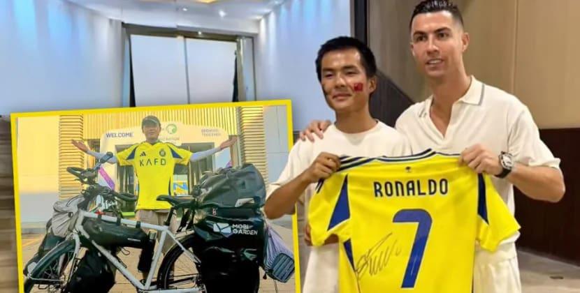 Fanatı Ronaldonu görmək üçün 13 min km yol qət etdi: 7 ay velosiped sürüb