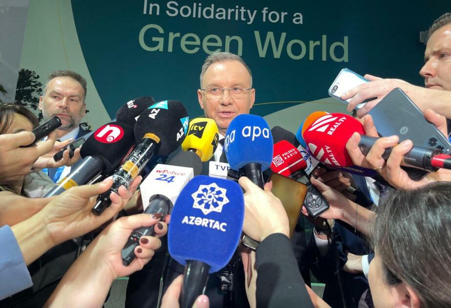 Polşa Prezidenti: "COP29-un təşkilinin səviyyəsinə heyran qaldıq"