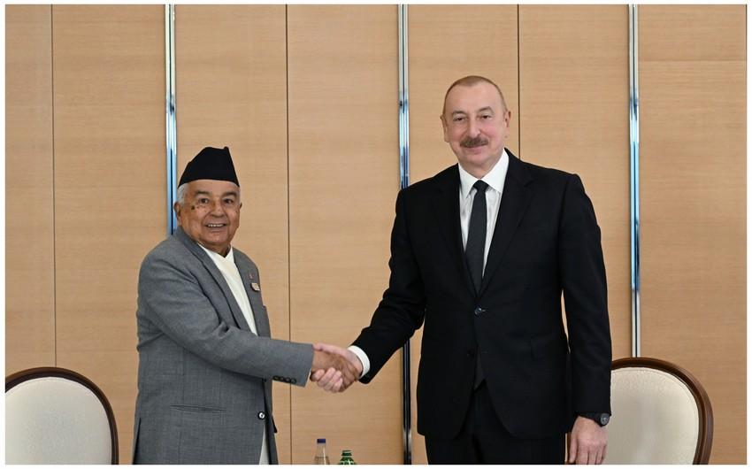İlham Əliyev Nepal Prezidenti ilə görüşüb - YENİLƏNDİ İlham Əliyev Nepal Prezidenti ilə görüşüb - YENİLƏNDİ