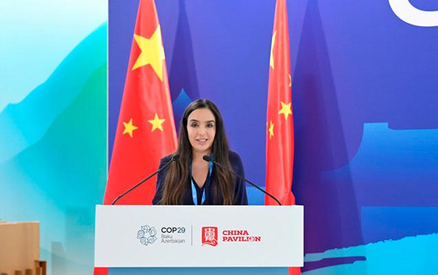 Leyla Əliyeva Çin pavilyonunda təşkil olunan paneldə iştirak etdi - FOTOLAR