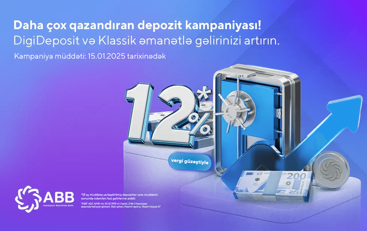 ABB sərfəli depozit kampaniyasına başladı! ABB sərfəli depozit kampaniyasına başladı!