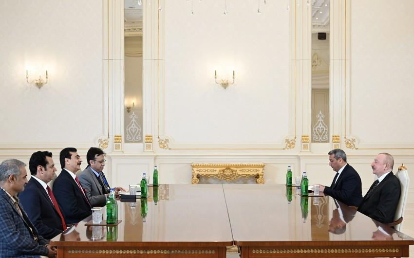 İlham Əliyev Pakistan Senatının sədrini qəbul etdi - FOTO
