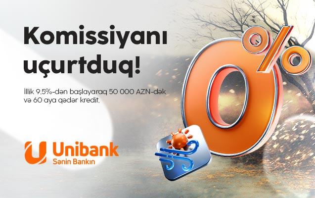 "Unibank" birgünlük “Komissiyasız çərşənbə” aksiyası keçirir