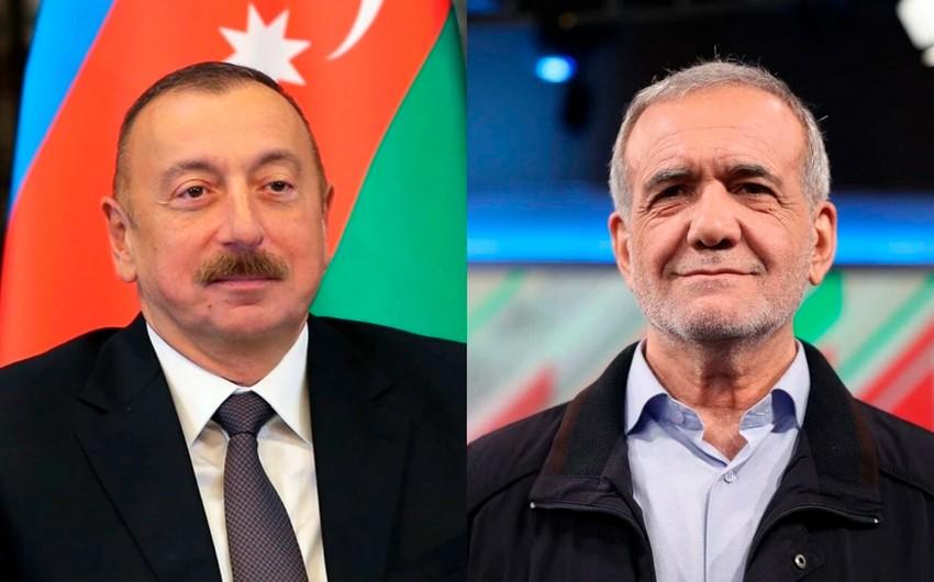 Prezident İlham Əliyevlə Məsud Pezeşkian arasında telefon danışığı olub