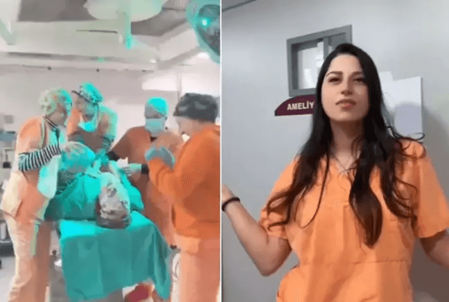 Əməliyyatxanada tiktok çəkdilər - "Elə bil diskotekadır" - VİDEO