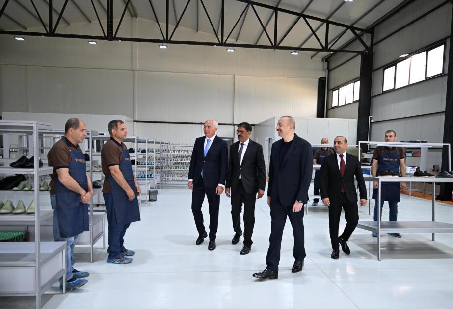 İlham Əliyev “PIRSHAGHI” ayaqqabı fabrikinin Laçın filialının açılışında iştirak edib - FOTO