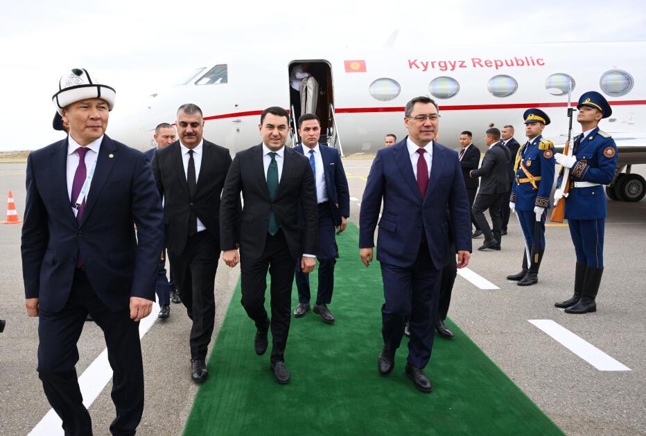 Qırğızıstan Prezidenti Sadır Japarov Azərbaycana səfər gəlib - FOTO