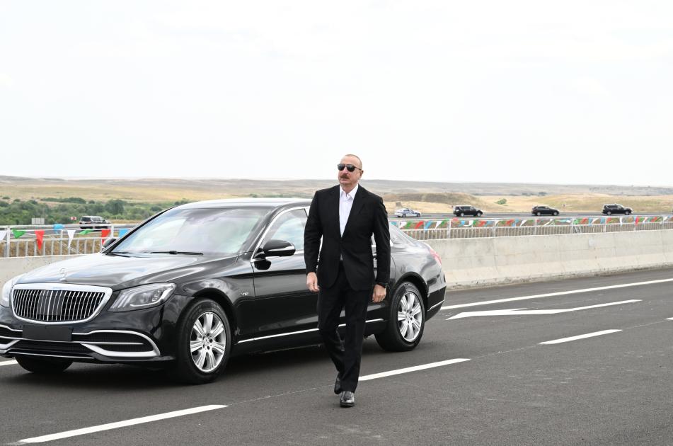 İlham Əliyev Əhmədbəyli-Füzuli-Şuşa yolunun açılışında - FOTO