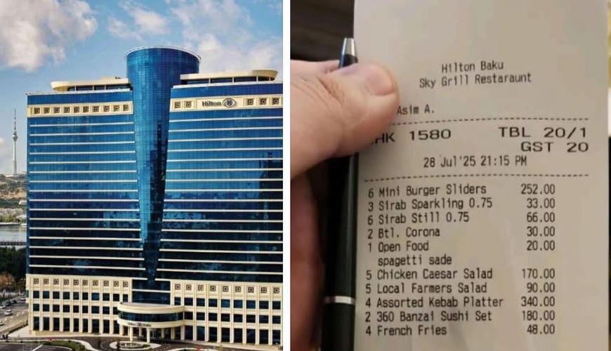 “Hilton Baku”dakı qiymətlər turistləri təəccübləndirdi - FOTO