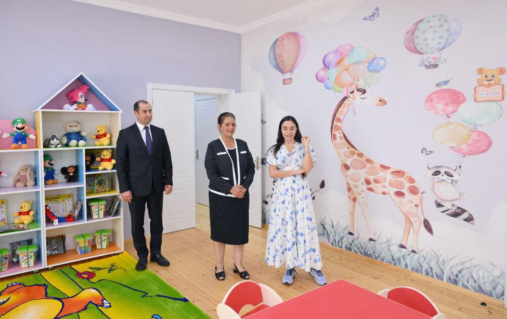 Leyla Əliyeva Şamaxıda körpələr evi-uşaq bağçalarının açılışında -FOTO