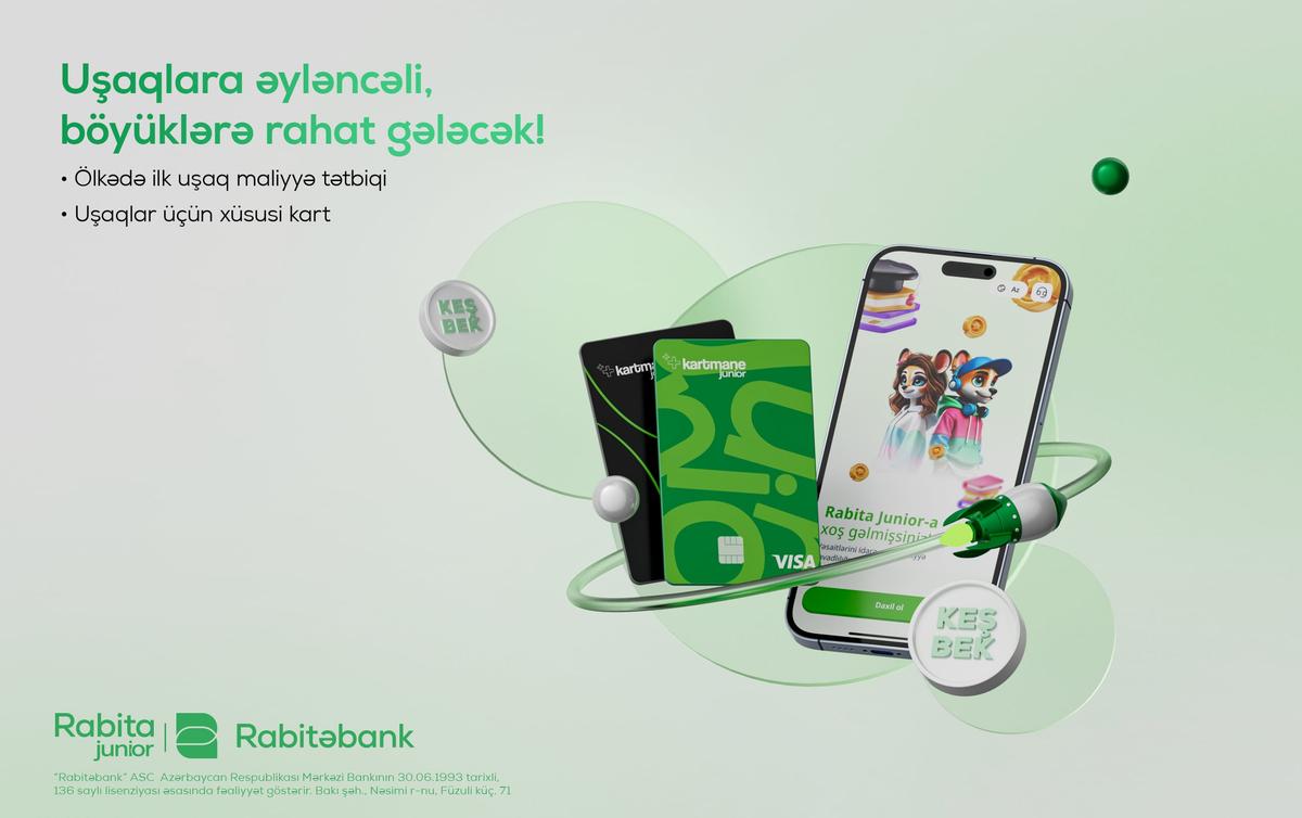 "Rabitəbank"dan ölkədə ilk - Uşaqlar üçün maliyyə üzrə mobil tətbiq: Rabita Junior </sp