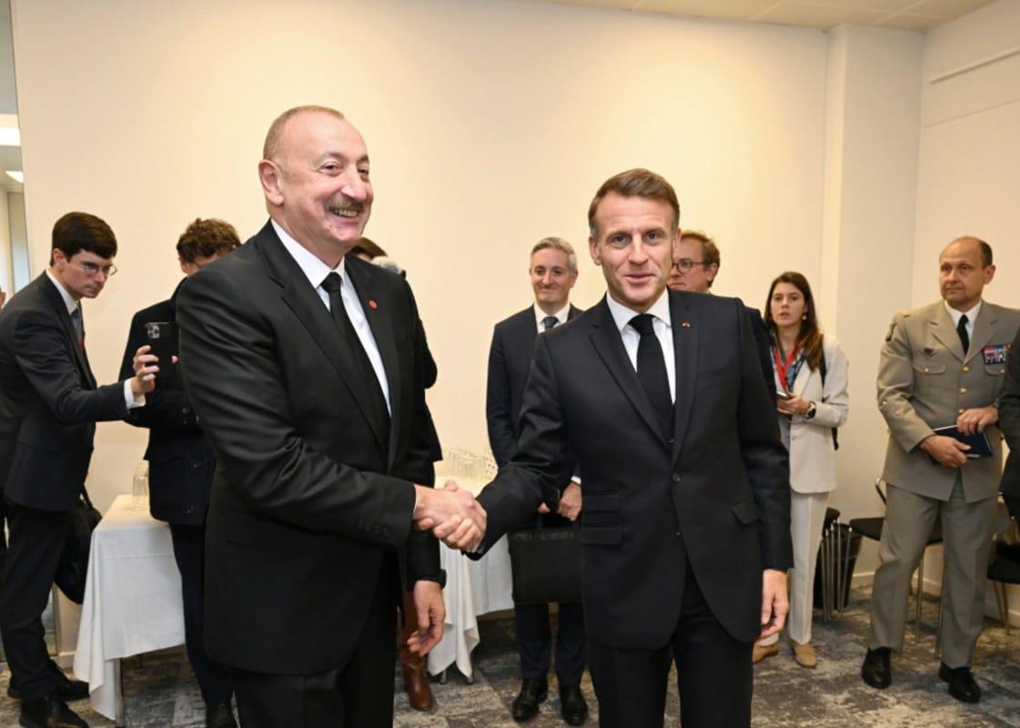İlham Əliyevin Kopenhagendə Fransa prezidenti ilə görüşü oldu