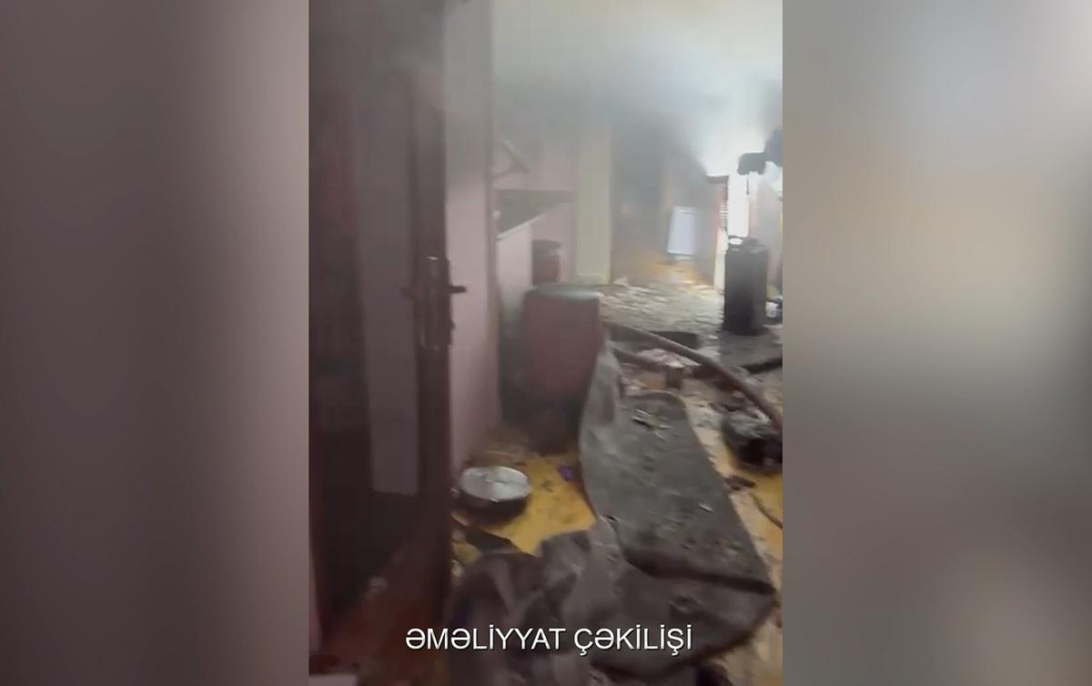 Bakıda fərdi evdə partlayış- 2 yaralı - VİDEO