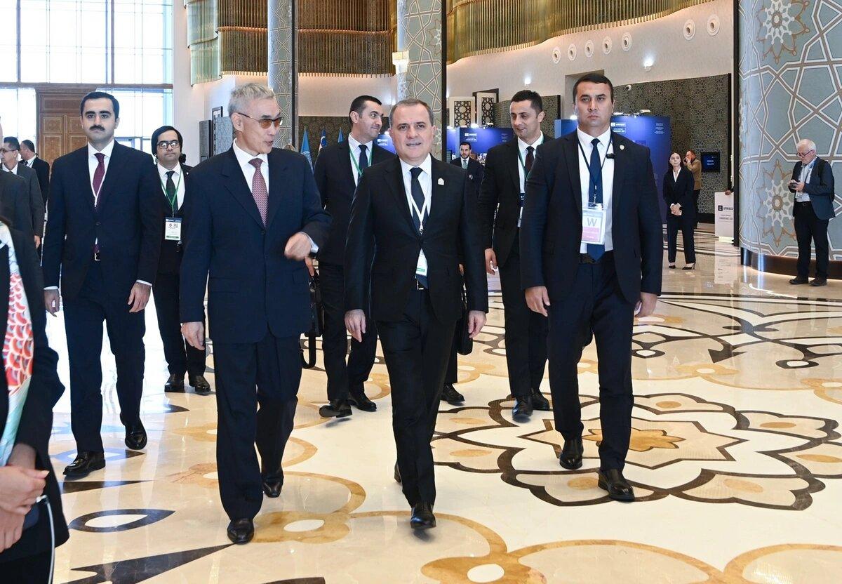 Ceyhun Bayramov Səmərqənddə açılış mərasimində - FOTO