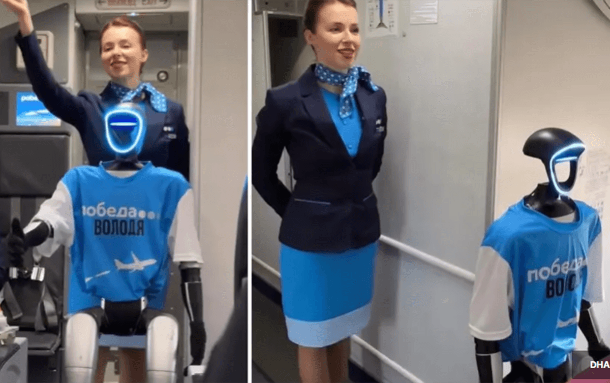 Dünyada ilk robot stüardessa sınaqdan keçirildi