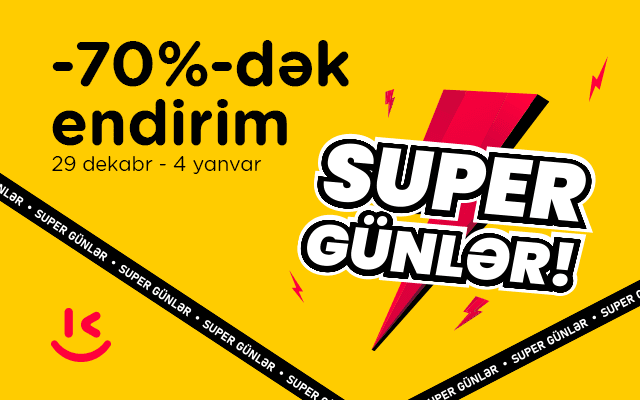 “Kontakt”da ilin son və ən böyük endirimləri başladı:7 GÜN 70%-DƏK ENDİRİM