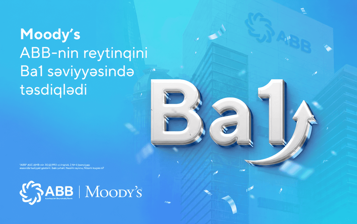 Moody’s ABB-nin reytinqini yüksək səviyyədə saxladı! Moody’s ABB-nin reytinqini yüksək səviyyədə saxladı!