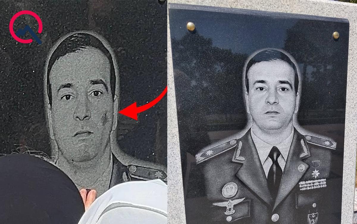 Polad Həşimovun məzar daşındakı nöqsan aradan qaldırıldı - Foto Polad Həşimovun məzar daşındakı nöqsan aradan qaldırıldı - Foto