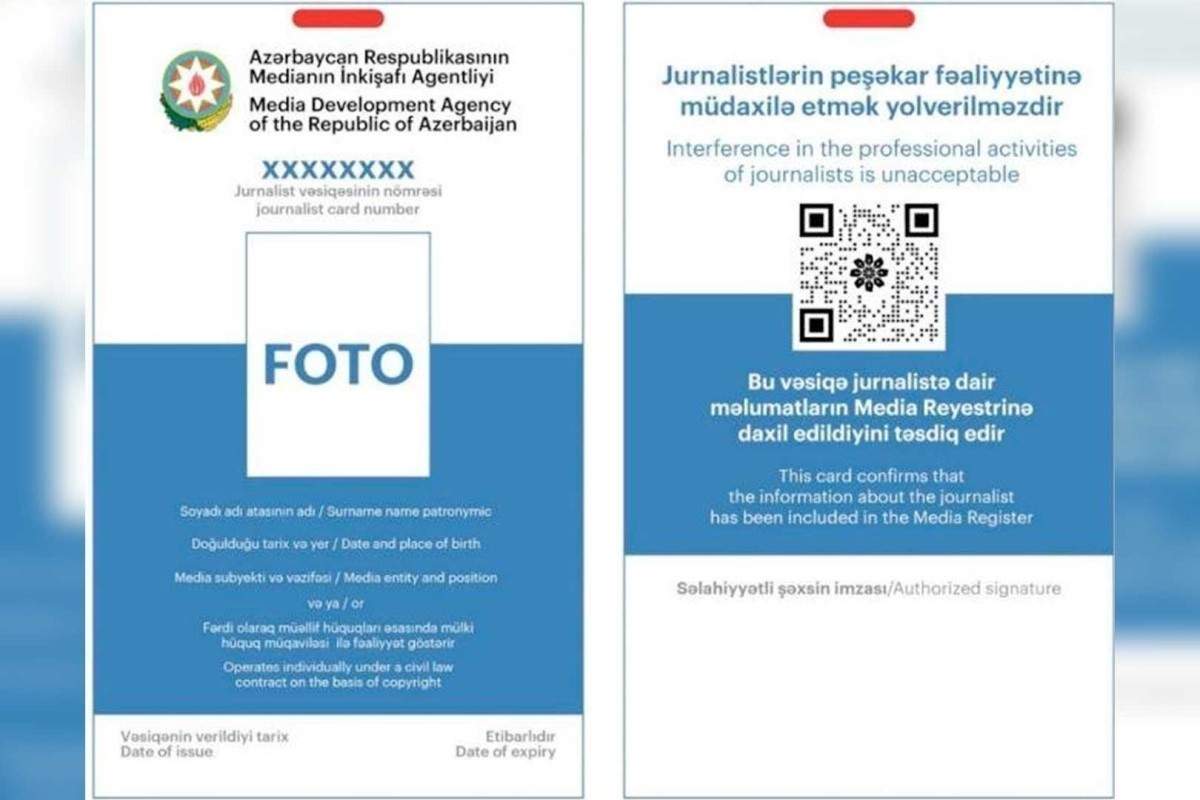 Jurnalist vəsiqəsinin verilməsinə və dəyişdirilməsinə görə ödəniş ləğv edilib Jurnalist vəsiqəsinin verilməsinə və dəyişdirilməsinə görə ödəniş ləğv edilib