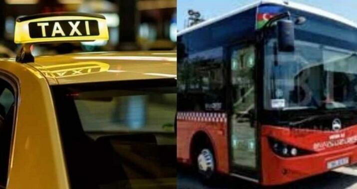 Taksi və avtobusdan istifadə edənlərin sayı artıb