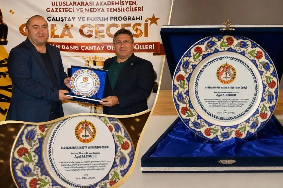 Aqil Ələsgər Türkiyədə “Beynəlxalq Media və Kommunikasiya Mükafatı”na layiq görüldü - FOTO