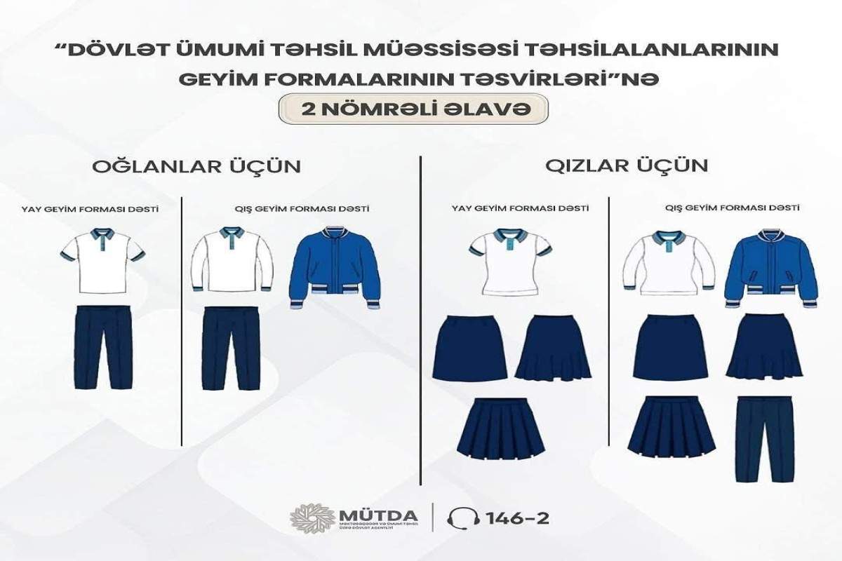 Agentlik məktəbli geyimləri ilə bağlı valideynlərə müraciət edib Agentlik məktəbli geyimləri ilə bağlı valideynlərə müraciət edib