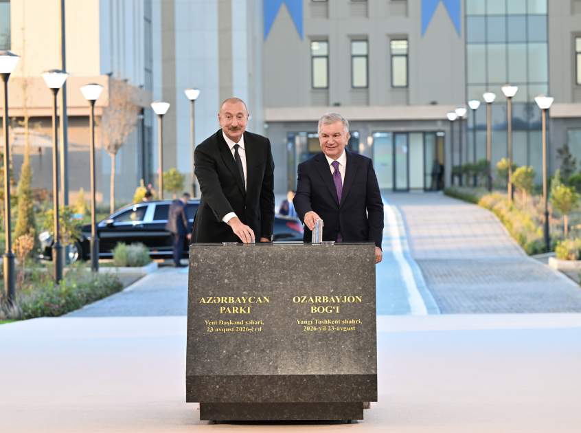 Prezidentlər “Azərbaycan” parkının təməlini qoydu - FOTO Prezidentlər “Azərbaycan” parkının təməlini qoydu - FOTO