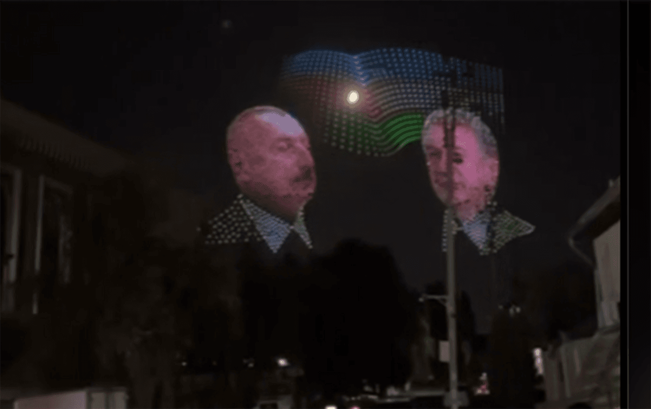 Prezidentin səfərindən öncə Daşkənddə möhtəşəm dron şou - Video